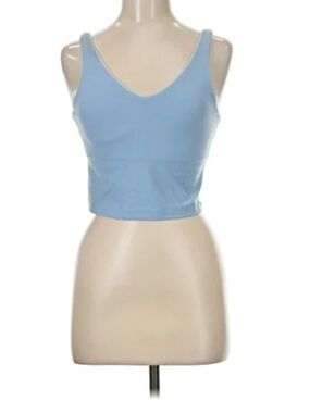 Athleta Sky Blue V-Neck Cropped Tank